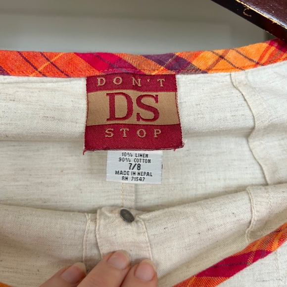 Twin set linen cream Nepalese stitching S - Picture 4 of 4